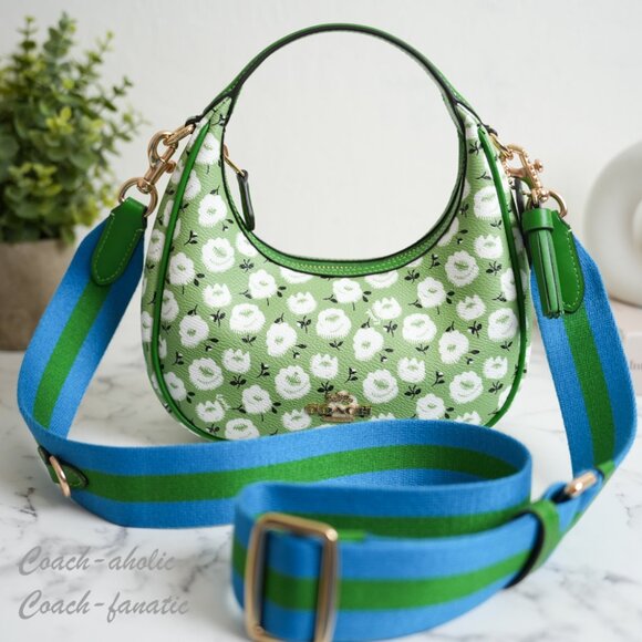 NWT Coach CBI58 Carmen Mini Crossbody Bag & CBL79 Zip Card Case With Floral SET - Picture 10 of 16